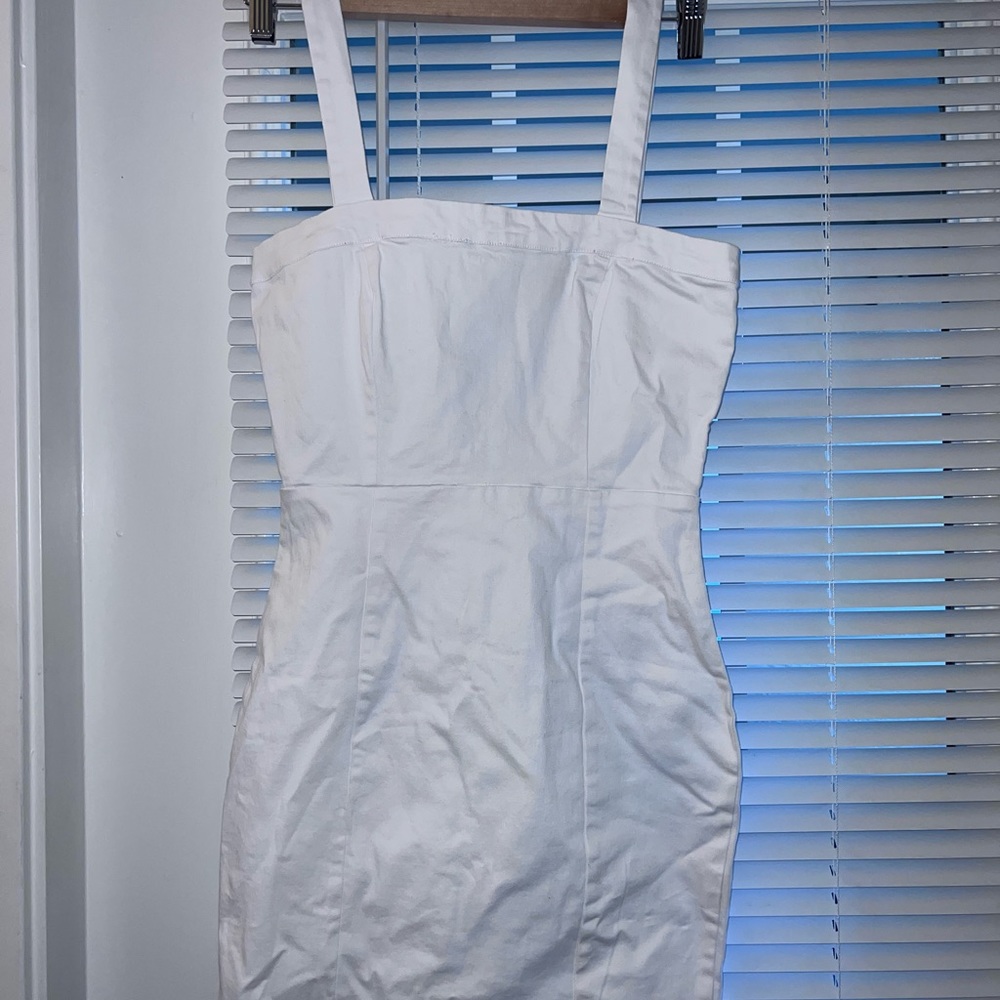 White contour Jean dress